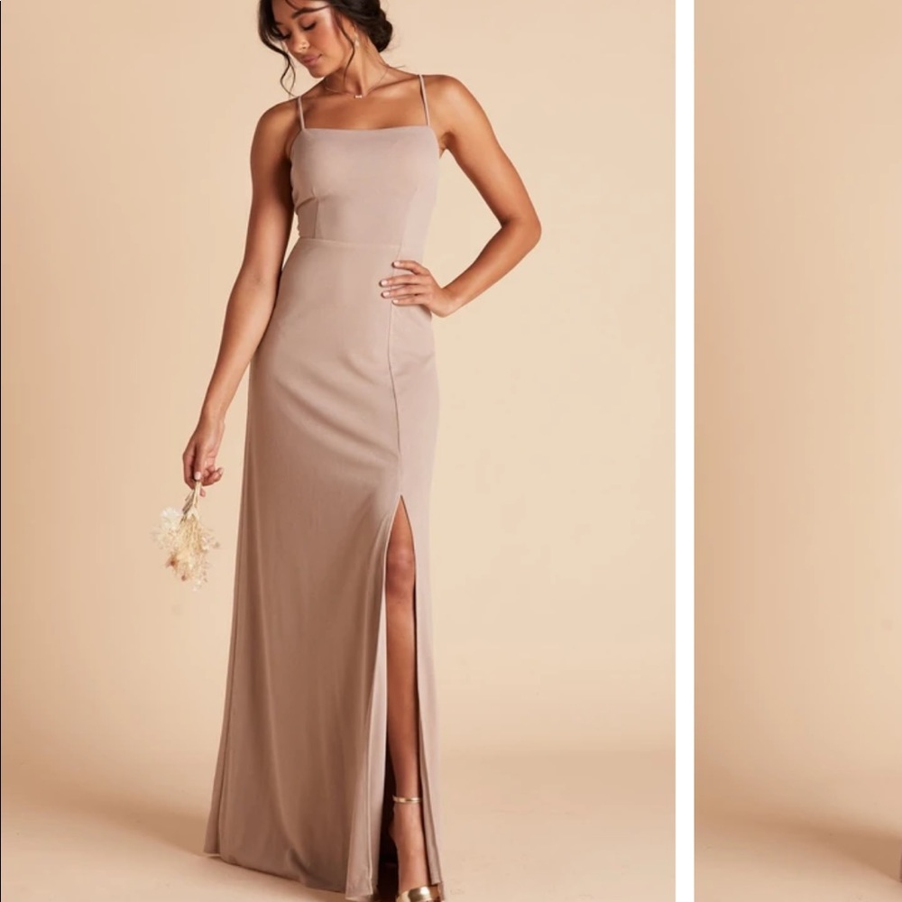 BIRDY GREY BEENY DRESS CREPE TAUPE size small